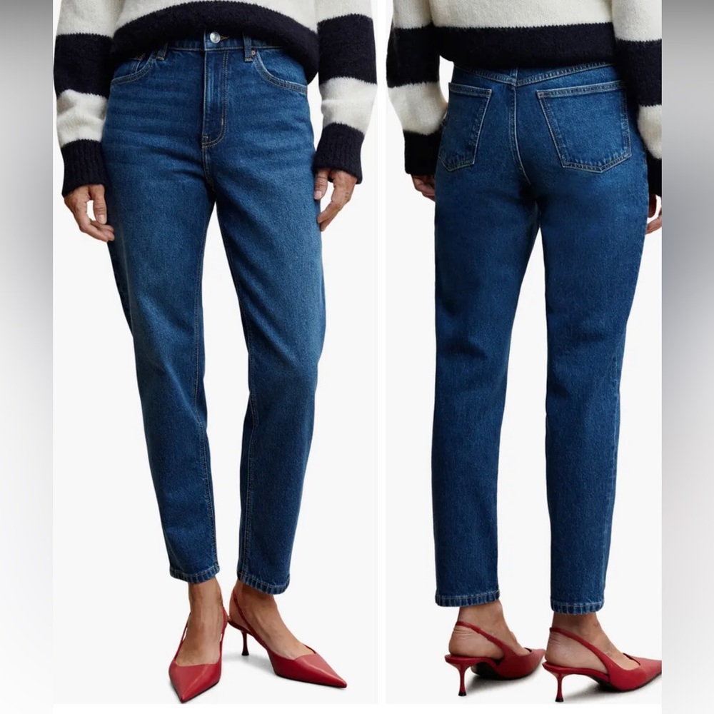 Mango Mom Comfort Jeans Dark Blue